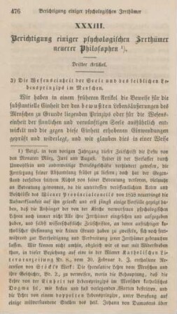 476-496 Berichtigung einiger psychologischer Irrthümer neuerer Philosophen : dritter Artikel