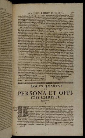 Locus Quartus De Persona Et Officio Chrsiti.