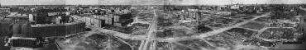 240° Panorama, Blick entlang der Lobeckstraße vom Landwehrkanal über die Freifläche Ritterstraße Richtung Otto-Suhr-Siedlung. Berlin-Kreuzberg, Wassertorstraße