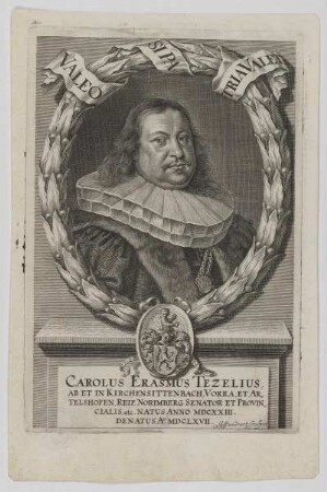 Bildnis des Carolus Erasmus Tezelius