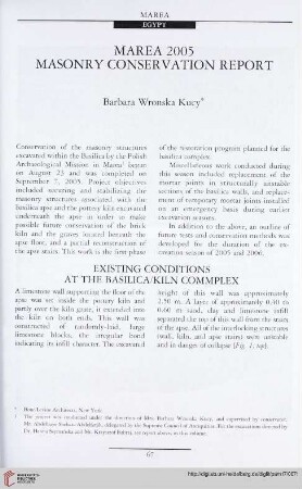 17: Marea 2005 : masonry conservation report