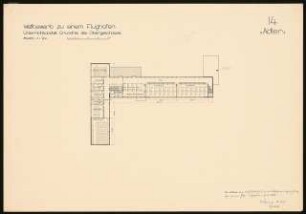 Hauptgebäude eines Flughafens Schinkelwettbewerb 1932: Unterrichtsgebäude: Grundriss OG 1:200