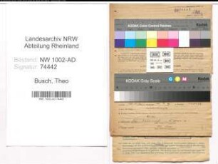 Entnazifizierung Theo Busch, geb. 21.03.1913 (Angest.)