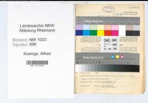 Entnazifizierung Alfred Koenigs , geb. 27.04.1896 (Fabrikdirektor)