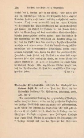 156-159 [Rezension] Schill, Andreas, Theologische Principienlehre