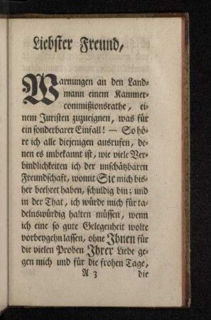 Liebster Freund,