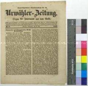 Urwähler-Zeitung. Nr. 41 Berlin, 19. Mai 1849