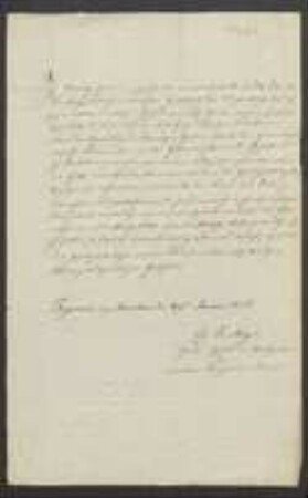 Brief von Friedrich Meyer an Regensburgische Botanische Gesellschaft