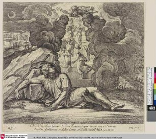 [Jacob sieht im Traum eine geheimnisvolle Leiter.; Jacob voit en songe une échelle mystérieuse.]