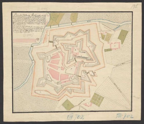 Plan der Vestung Peitz