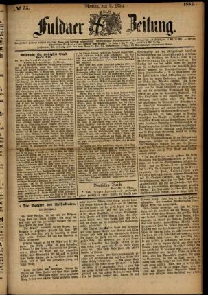 Ausgabe vom Montag, den 09. März 1885.