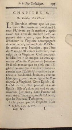 Chapitre X. Du Célibat des Clercs.