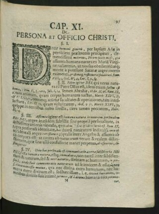 Cap. XI. De Persona Et Officio Christi