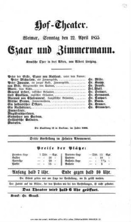 Czaar und Zimmermann