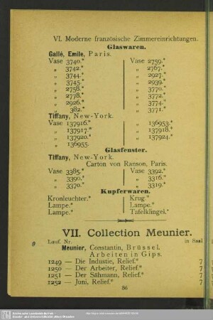 VII. Collection Meunier