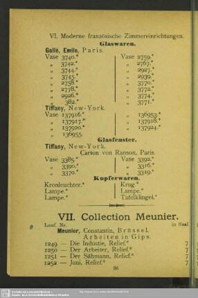VII. Collection Meunier