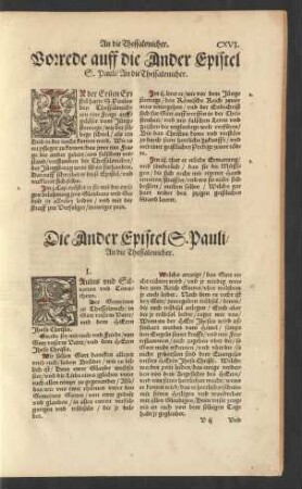 Vorrede auff die Ander Epistel S. Pauli/ An die Thessalonicher.