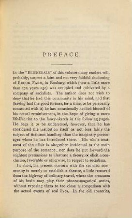 Tales, [3]. The Blithedale romance