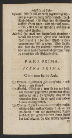 Pars Prima. Scena Prima.