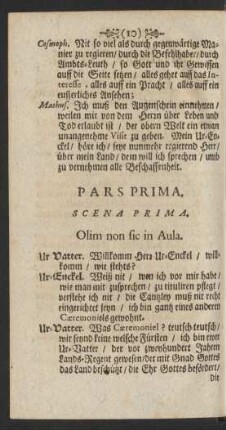 Pars Prima. Scena Prima.