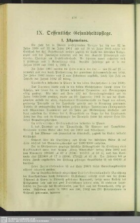 IX. Oeffentliche Gesundheitspflege