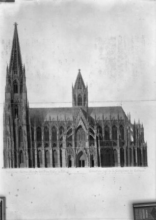 Aufriss der Südseite des Kölner Domes