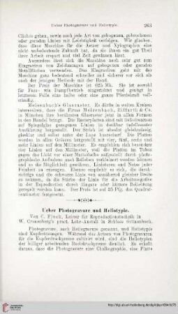 Ueber Photogravure und Heliotypie
