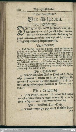 [19.] Anfangs-Gründe Der Algebra
