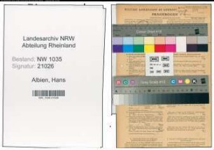 Entnazifizierung Hans Albien , geb. 05.08.1920 (Ingenieur)