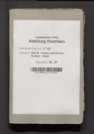 Streitigkeiten, wegen des Dekanat und Seniorat-Standes Capituli St. Joh. et. Dyonis.