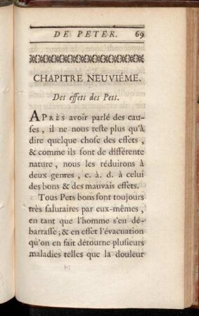 Chapitre Neuviéme. Des effets des Pets.