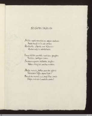 Die Gärten schliessen : [SW II: H3(Hymnen)]; [SW II, S. 28/108]