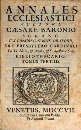 Annales ecclesiastici : cum continuatione, 3