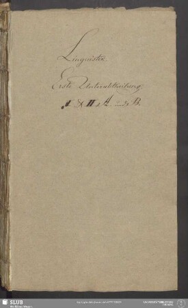 72: Verzeichniß der linguistischen Abtheilung der Wernerschen Manuscripte