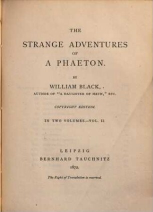 The strange adventures of a phaeton, 2