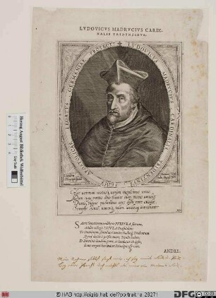 Bildnis Giovanni Ludovico (Frhr. von Madruzzo), 1567-1600 Fürstbischof von Trient