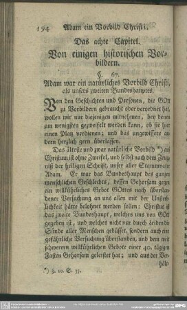 Das achte Capitel. Von einigen historischen Vorbildern