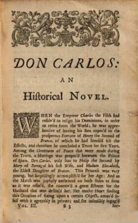 A select collection of Novels and Histories : in six volumes, 3
