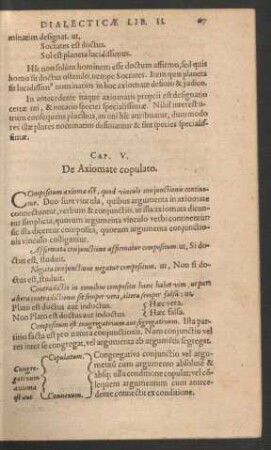 Cap. V. De Axiomate copulato.