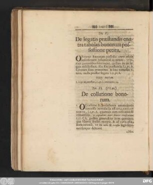 Tit. V. De legatis praestandis contra tabulas bonorum possessione petita.