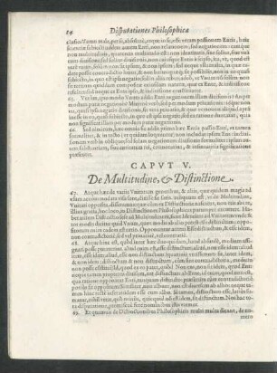 Caput V. De Multitudine, et Distinctione.