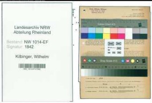 Entnazifizierung Wilhelm Kilbinger , geb. 30.03.1902 (Kaufmaennischer Angestellter)