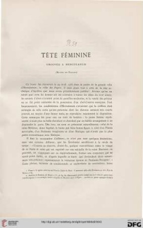 Tête feminine