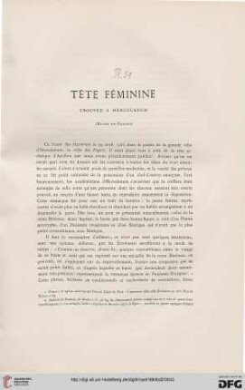 Tête feminine
