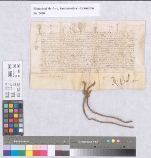 Confirmation der Äbtissin Margarete von Herford durch den Bischof Baburenssis.