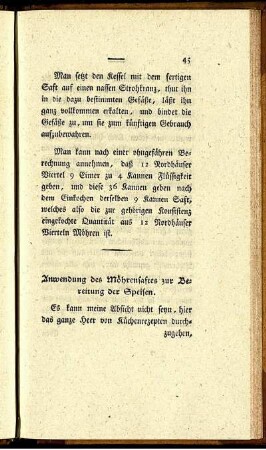 Anwendung des Möhrensaftes zur Bereitung der Speisen.