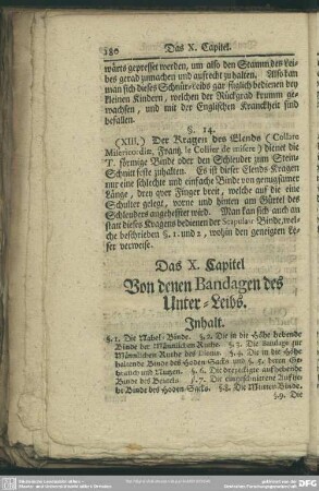 Das X. Capitel Von denen Bandagen des Unter-Leibs