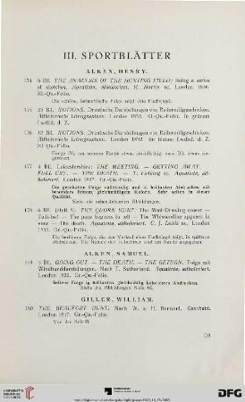 III. Sportblätter (Nr. 174-215)