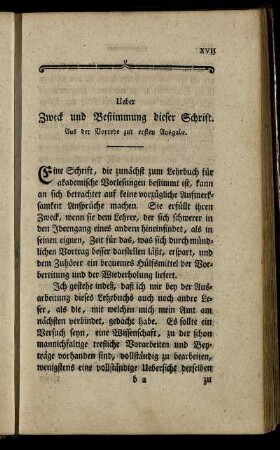 Ueber Zweck und Bestimmung dieser Schrift.