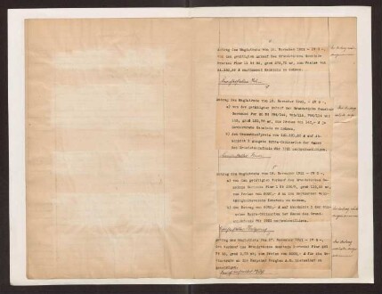 Protokoll Nr. 22 der Stadtverordnetenversammlung, geheime Sitzung, vom 5. Dezember 1921